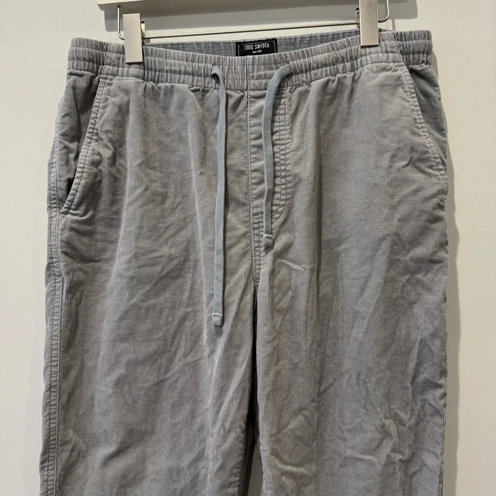 Todd‎ Snyder Size Medium Off Duty Pull On Corduroy Pants Grey